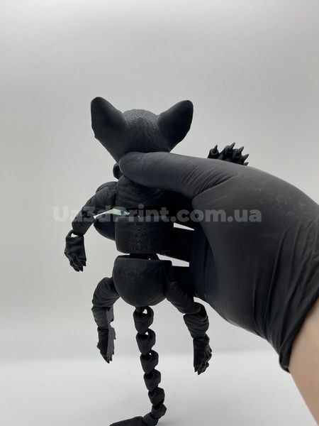 Подвижная игрушка &laquo;Котик Сфинкс&raquo; Черный &ndash; Новая версия, глаза Зеленые CATNEW-003 фото