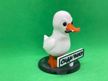 Злий Гусак &laquo;Сиди тихо&raquo; з ножем, висота 6,5 см GOOSE-001 фото