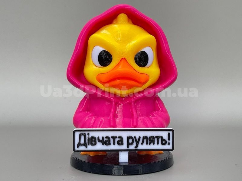 Утка в розовом худи на панель авто с надписью "Сиди тихо!" HUDDUCK-001 фото