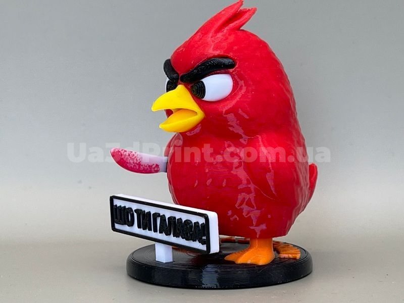 Фигурка в авто &laquo;Утка Angry Красная с ножом&raquo; (3 надписи на выбор) ANGRED-001 фото