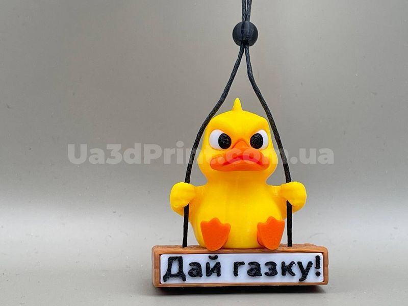 Качка на гойдалці на дзеркало з написом на вибір DUCKCACH-001 фото
