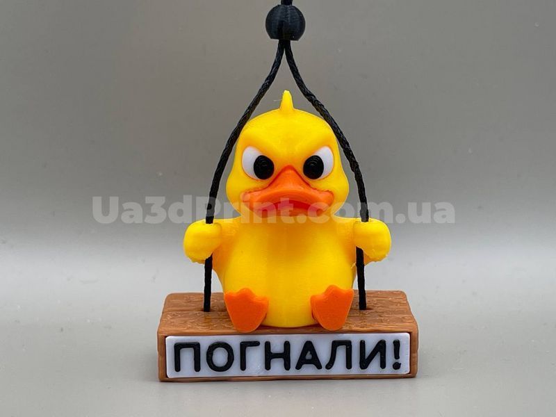 Качка на гойдалці на дзеркало з написом на вибір DUCKCACH-001 фото