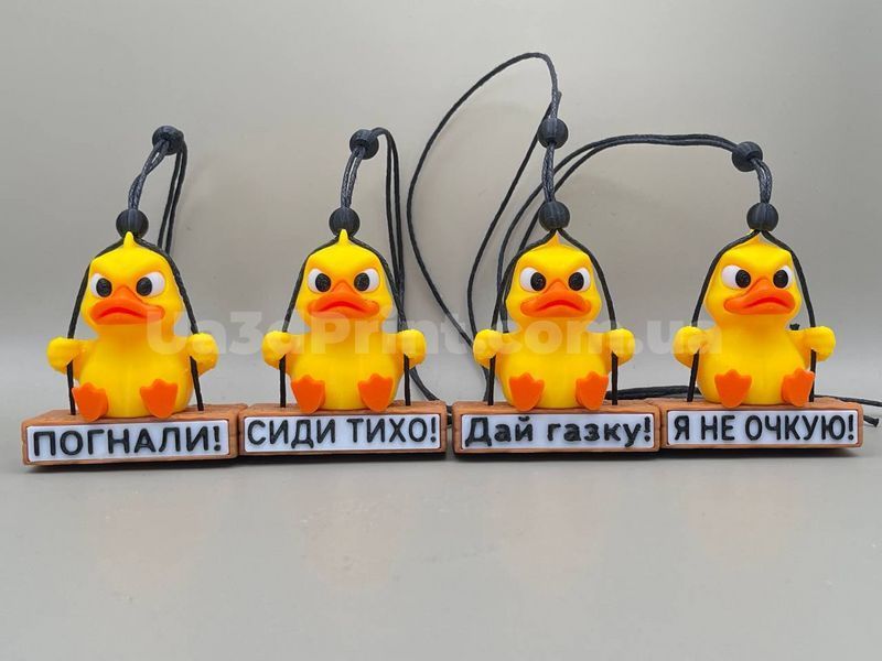 Качка на гойдалці на дзеркало з написом на вибір DUCKCACH-001 фото